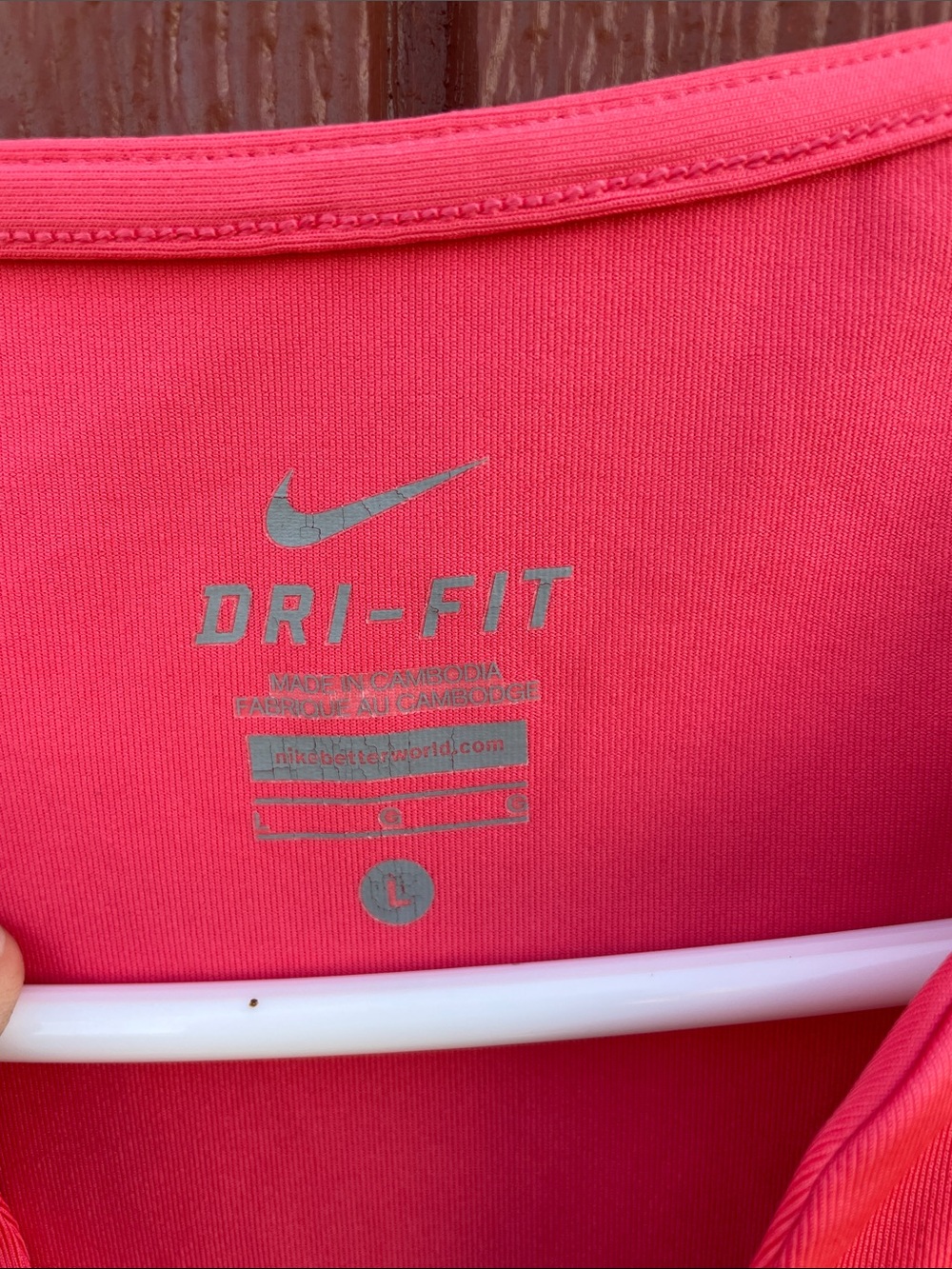 Nike Dri-FIT Women Tennis Top Pink Short Sleeve V-Neck Athletic Shirt Large - Picture 3 of 6